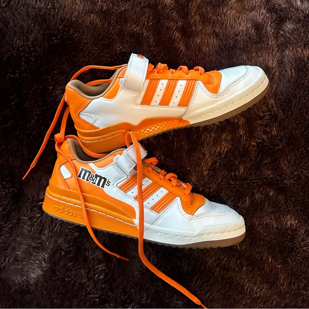 Adidas M&M's Forum Lo 84 Mens Shoes Orange White GY6315 Size 6.5